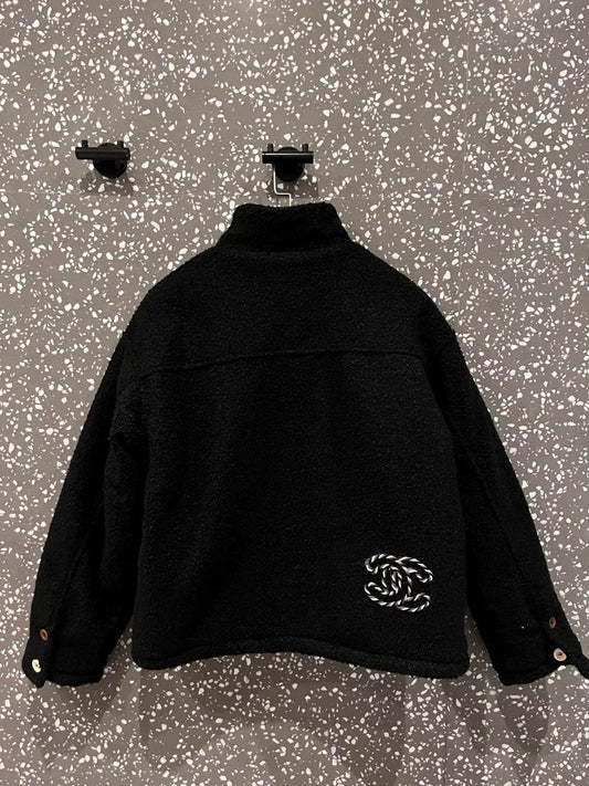 25fw Multi colored button black cotton jacket(vintage series)