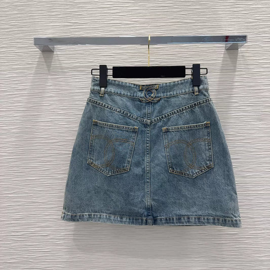 26ss Denim Midi Skirt