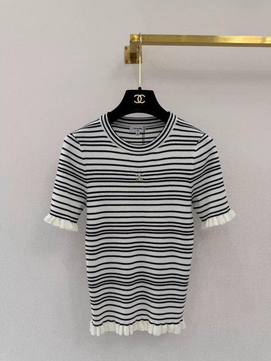 26ss Striped Knit T-Shirt