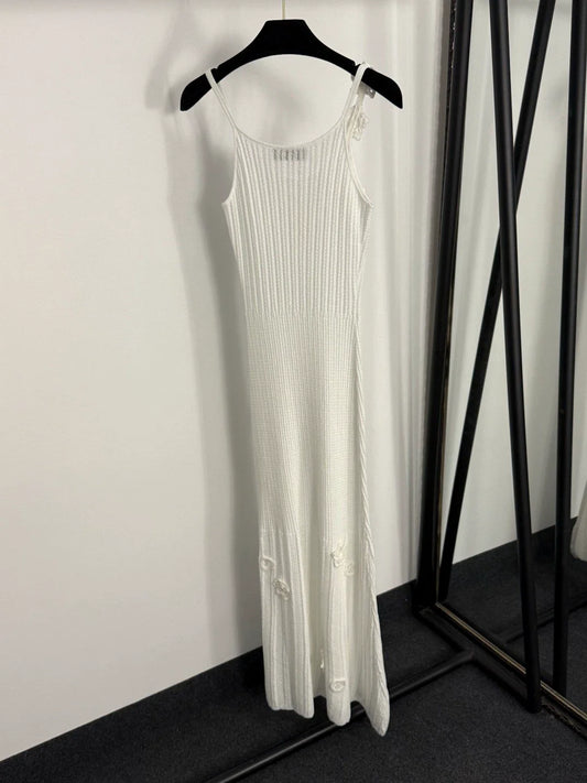 25fw Three dimensional crochet hollow dress