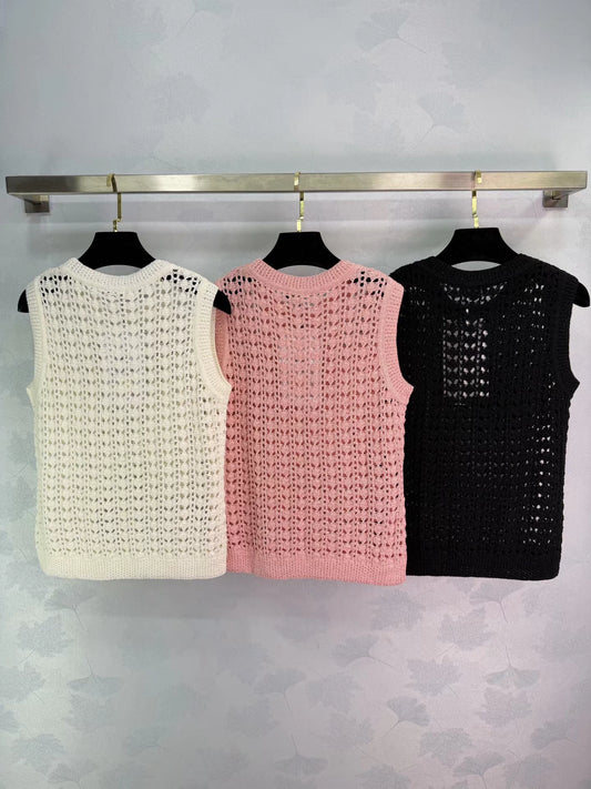 Openwork Knit Vest