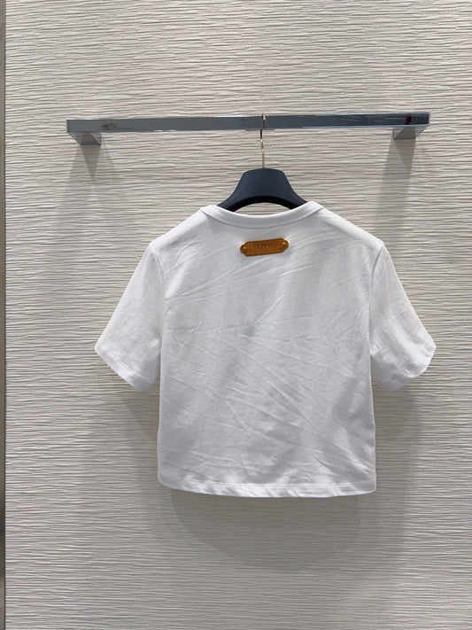 26New Printed Short-Sleeve Cropped T-Shirt