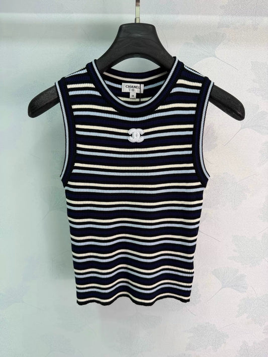 Chanel/26SS New Striped Knit Vest