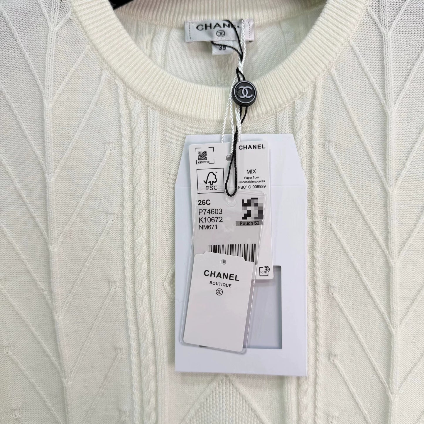 26ss Cable Knit T-Shirt