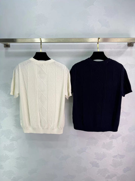 26ss Cable Knit T-Shirt