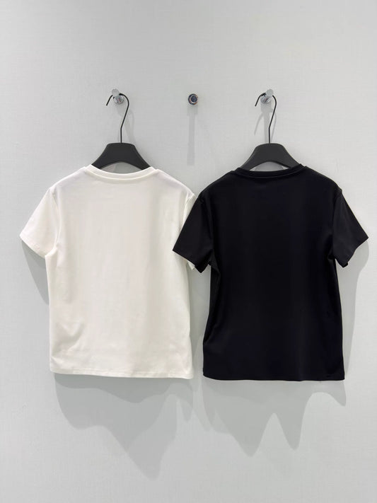 26ss Sequin Embroidered T-shirt