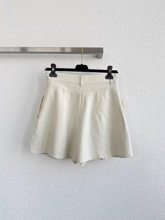 26ss Wide-pleated casual shorts