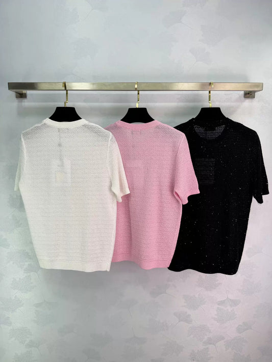 26ss Shimmery Knit T-Shirt