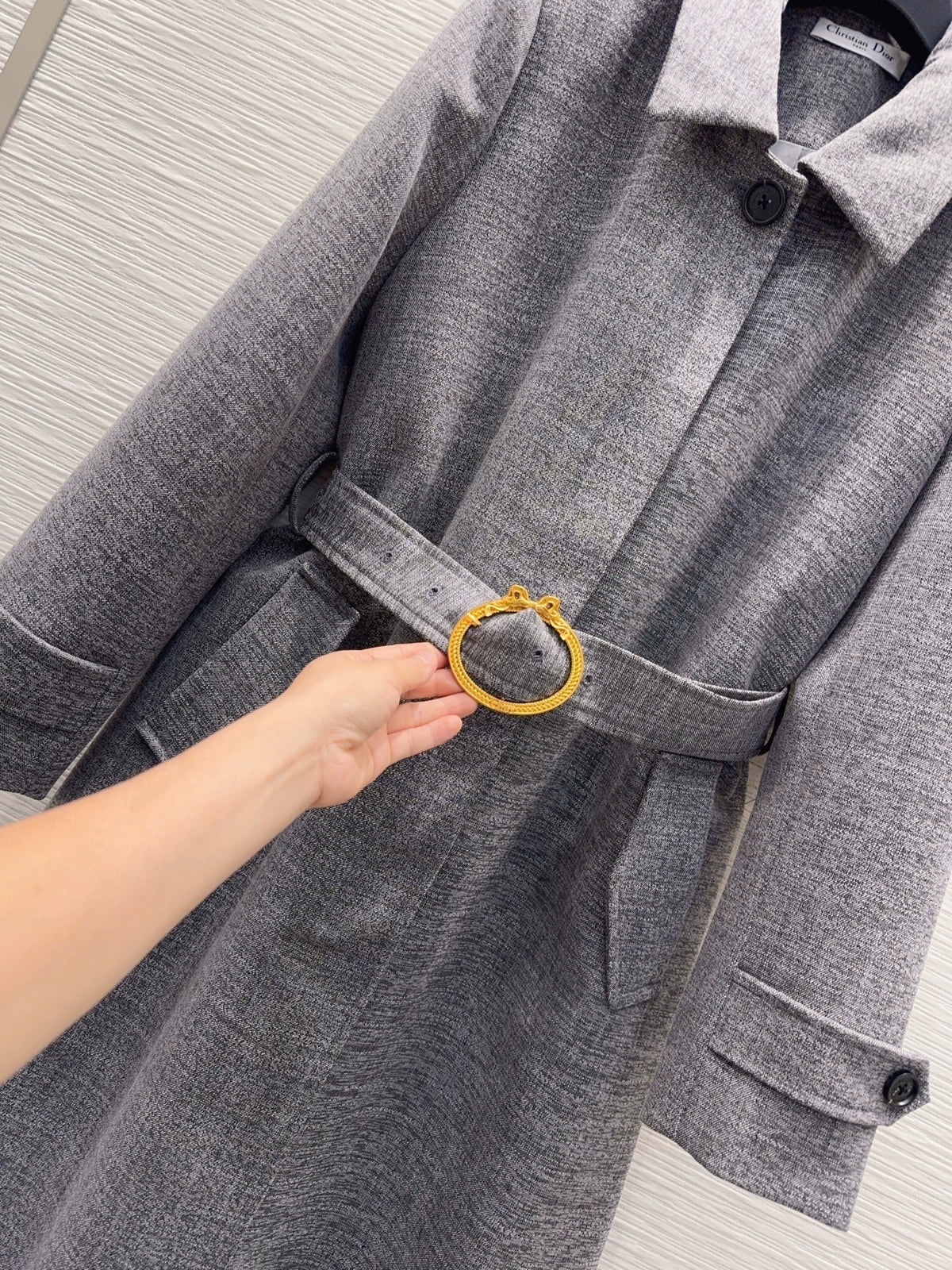 26New-Season Belted Mid-Length Trench Coat