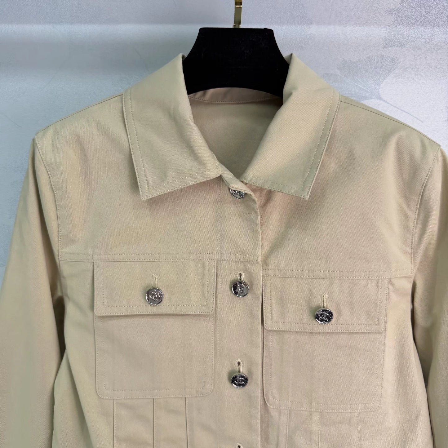 Workwear-style cropped jacket