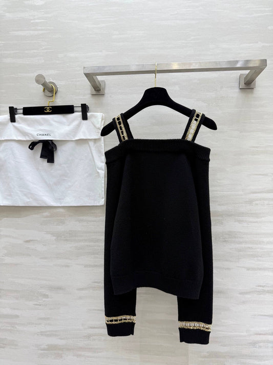 HCashmere chain camisole sweater