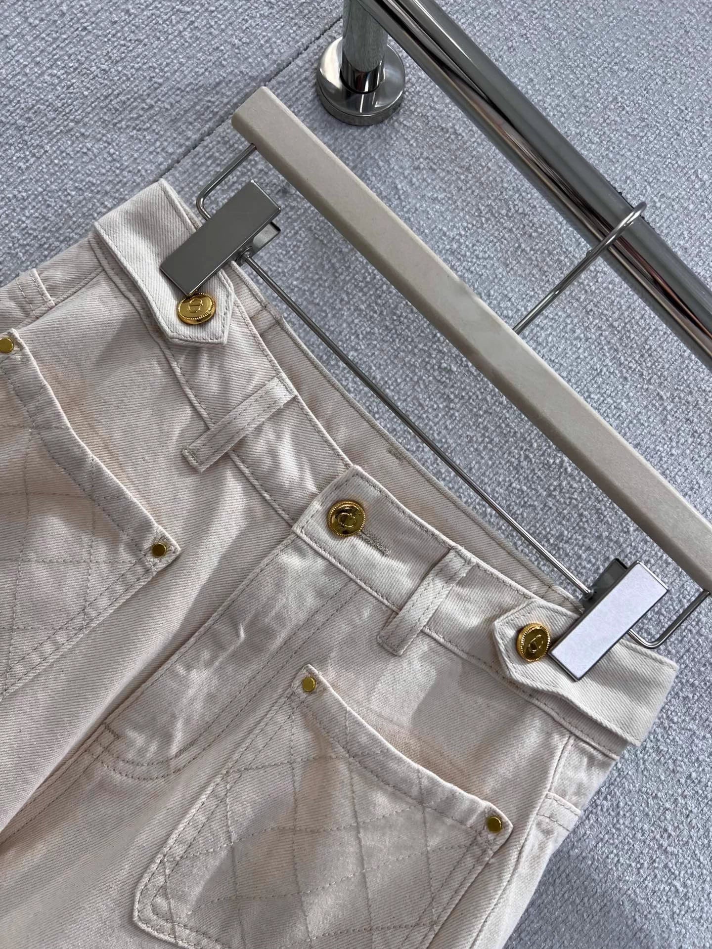 Double Pocket Straight Leg Jeans
