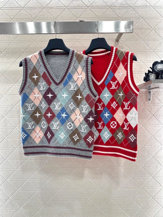 Embroidered Knit Vest