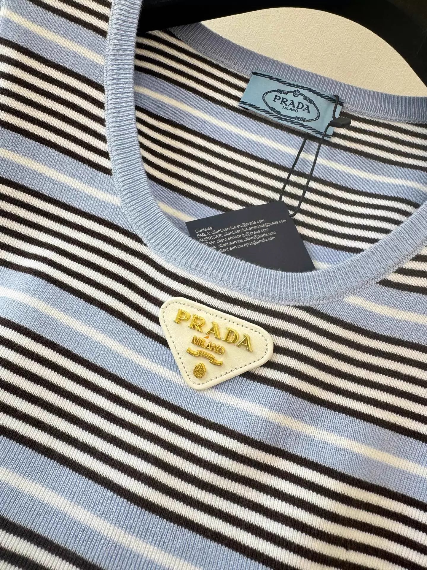 26ss Striped Knit Short-Sleeve T-Shirt