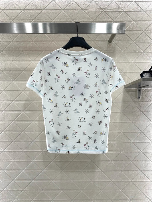 Round neck printed T-shirt