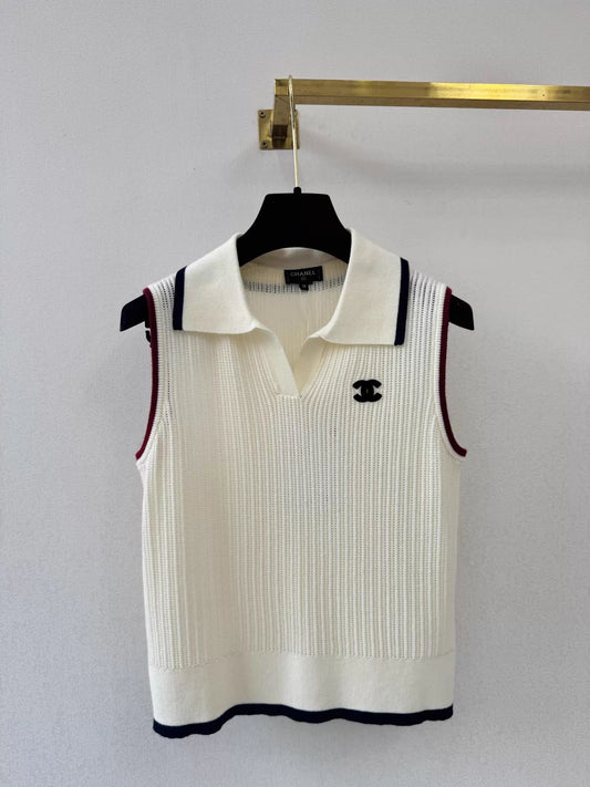 26ss Color-blocked polo vest