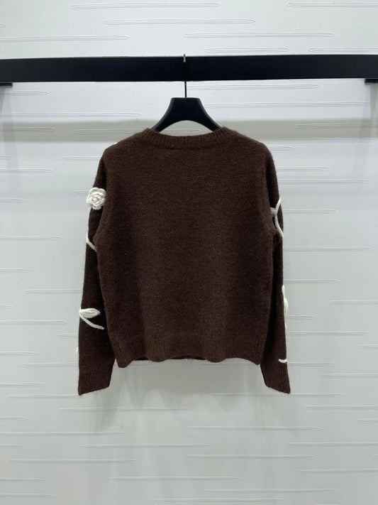3D flower cardigan