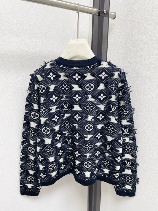 25fw Old flower knitted cardigan