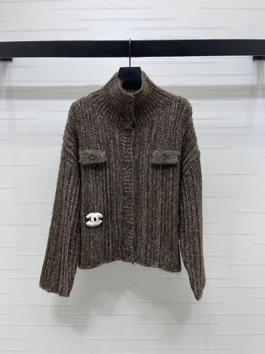 Collared Knit Cardigan