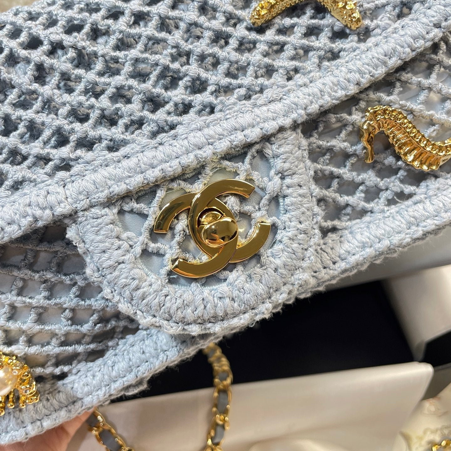 Chanel 2026 Charm Flap Bag 21cm Woven Leather