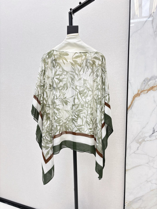 25ss silk Cape top
