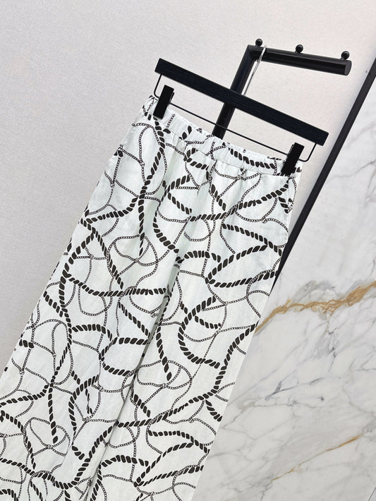 25ss linen print pants