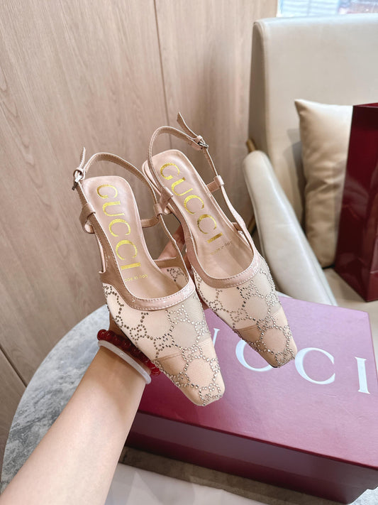25fw Mesh upper high heels