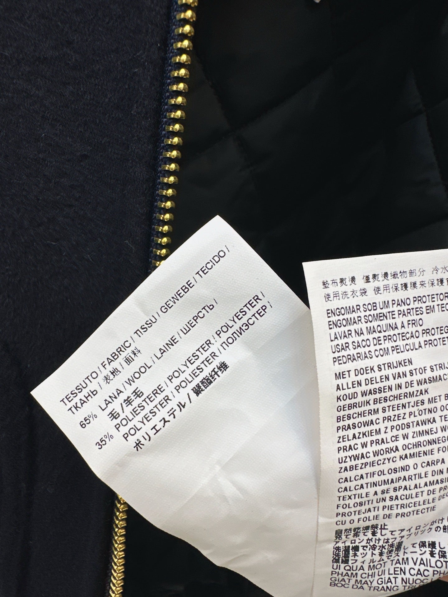 25fw new leather lapel wool cotton jacket