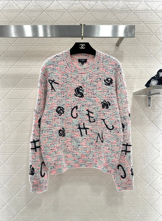 Embroidered Knit Sweater