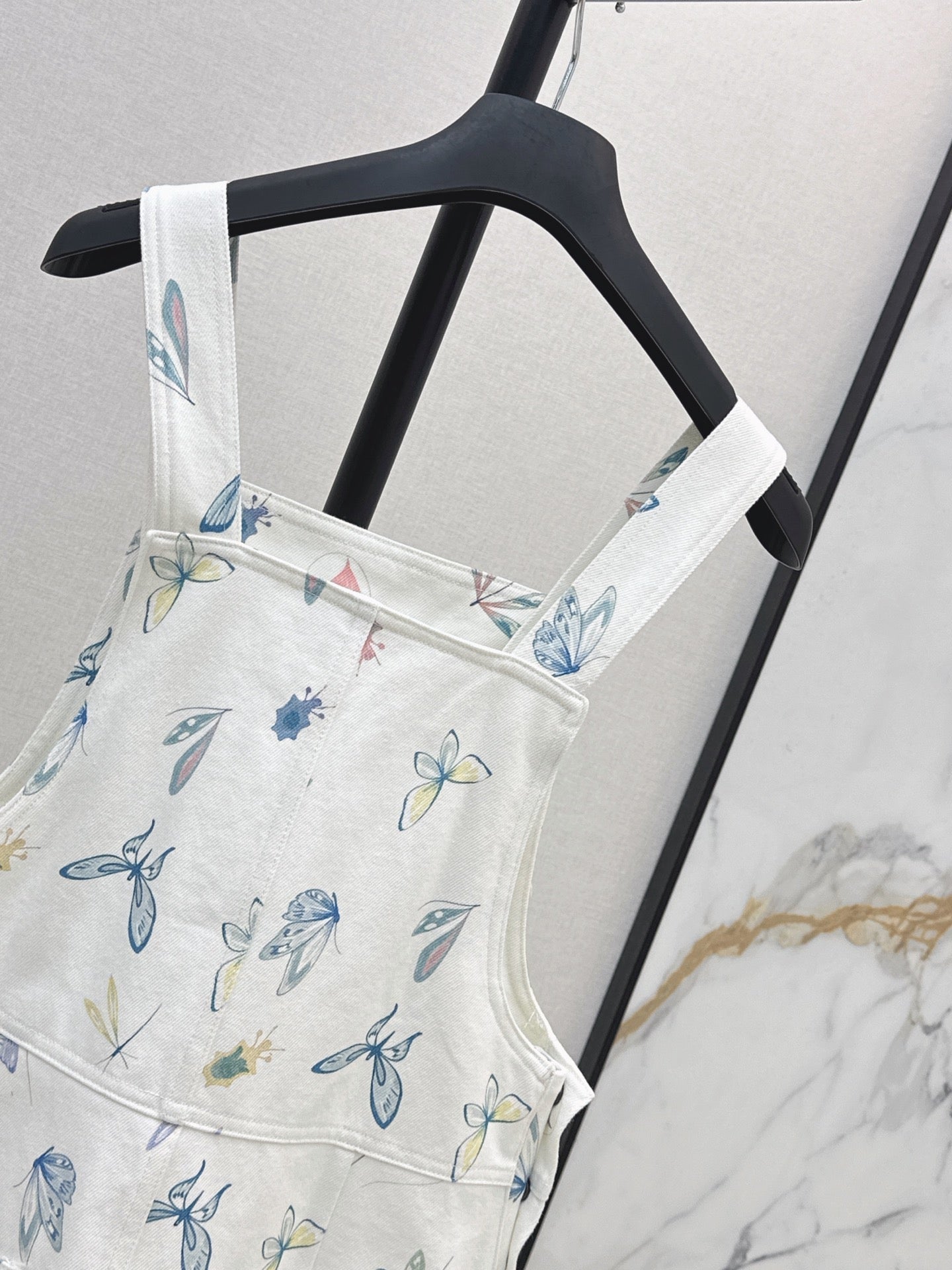 Dior/26SS NEW Nautical Series Denim Overalls Dress