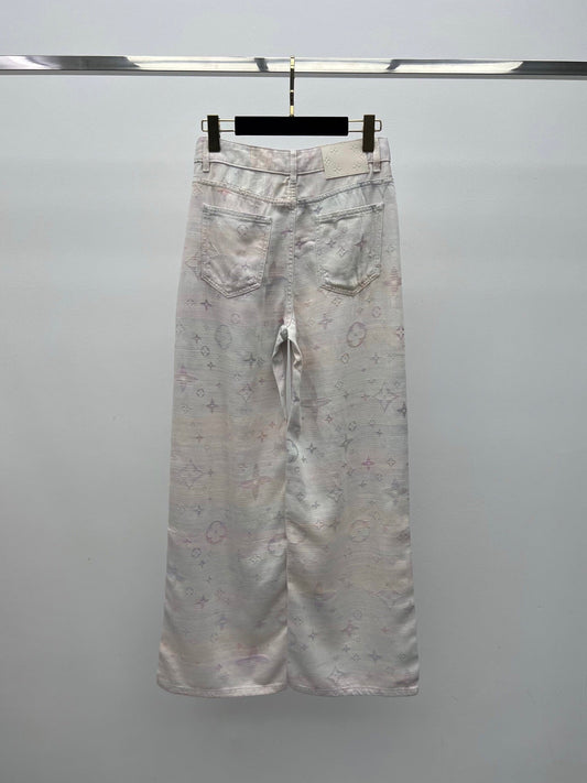 ❤️🔥Limited edition❤️🔥 26SS NEW Iridescent Jacquard Straight Leg Jeans