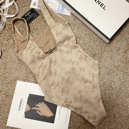 chanel/26SS NEW Khaki One-Piece Swimsuit 👙