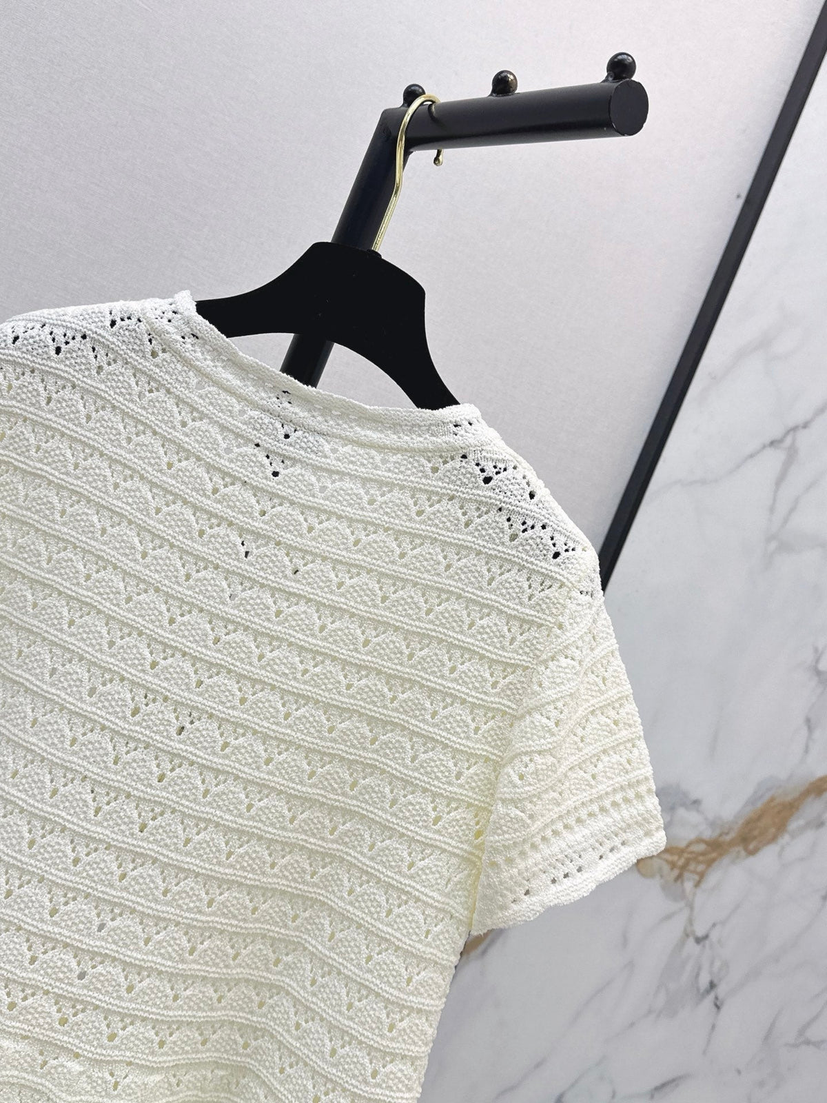 26SS NEW Crochet Openwork Short-Sleeve Cardigan π€