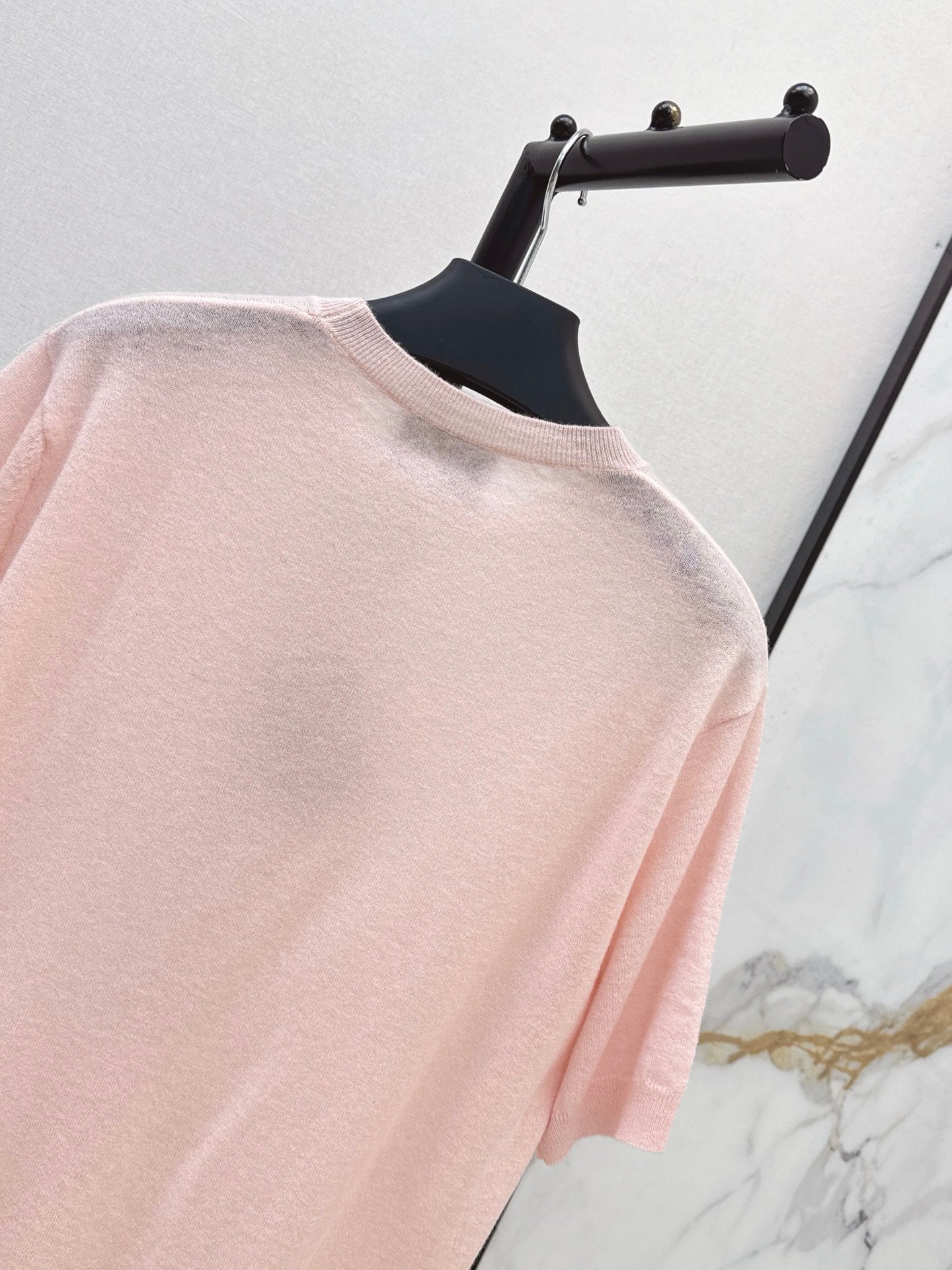 26SS New Pink Short-Sleeved Knit Top π