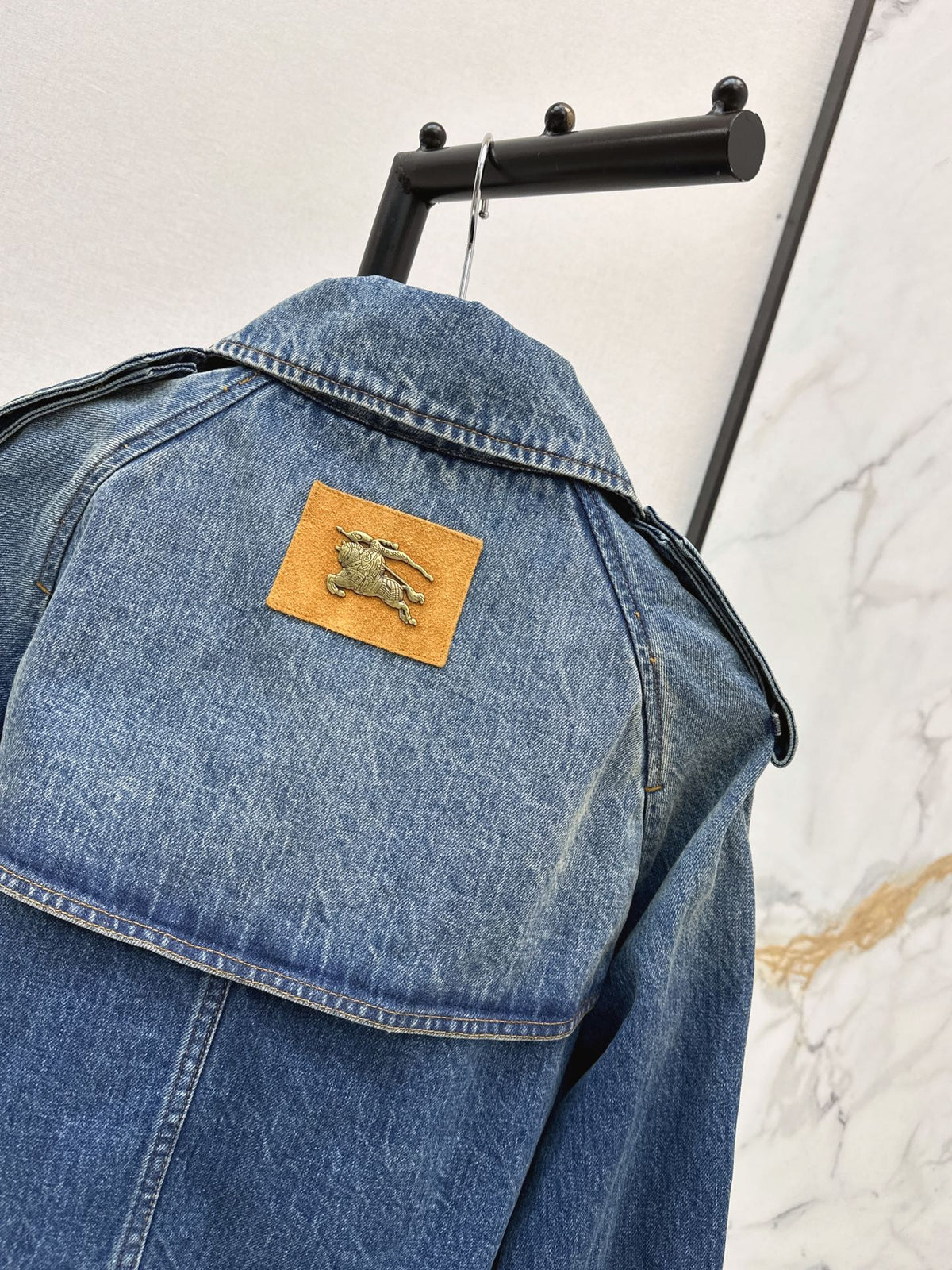 26FW New Vintage-Wash Denim Trench Coat π©΅