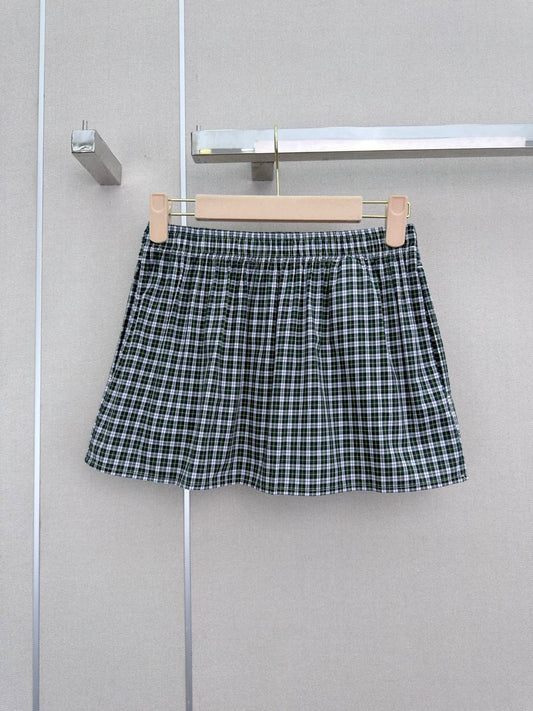 🔥Highest Quality🔥26FW New Plaid Mini Skirt with Elastic Waist
