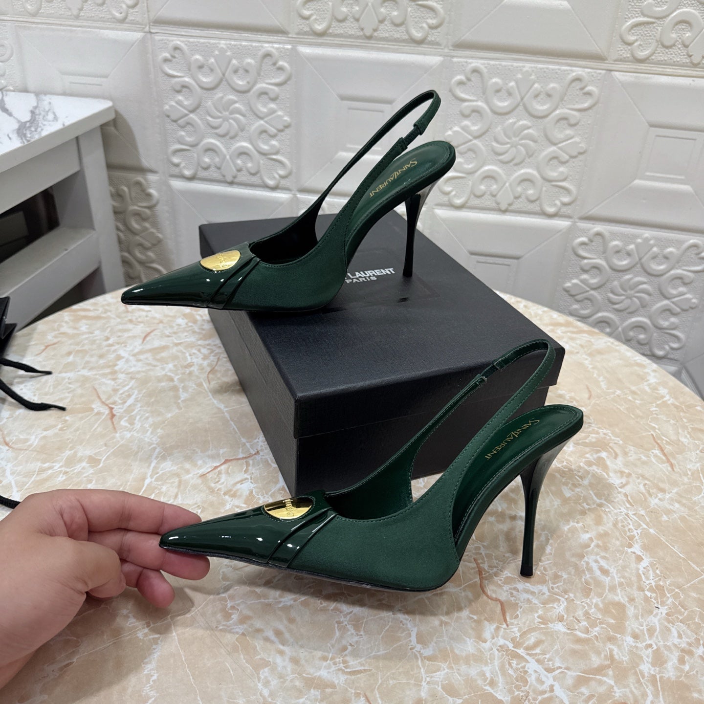 26FW New YSL Logo High Heels π (height: 10.5cm)