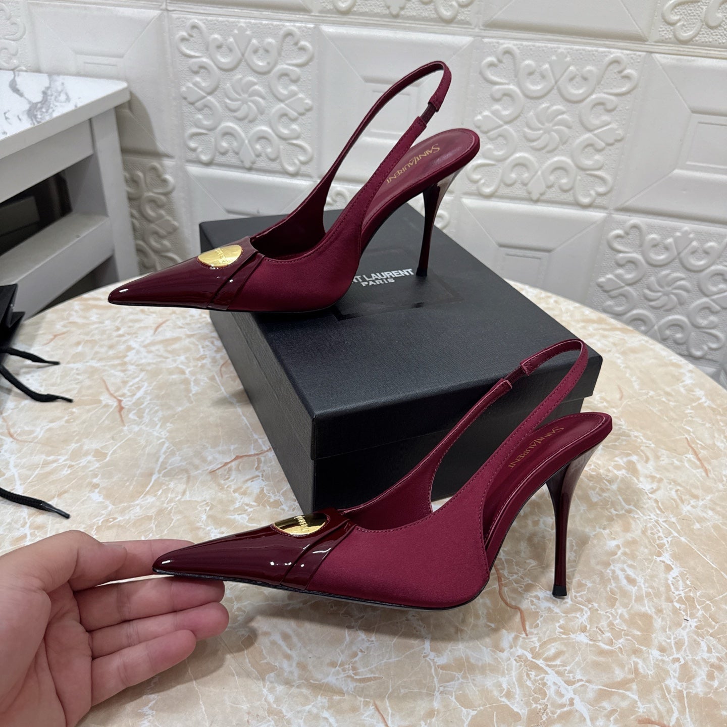 26FW New YSL Logo High Heels π (height: 10.5cm)
