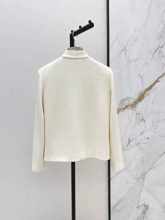 🔥Highest Quality🔥26FW New Cream Waffle-Knit Stand-Collar Jacket 🤍