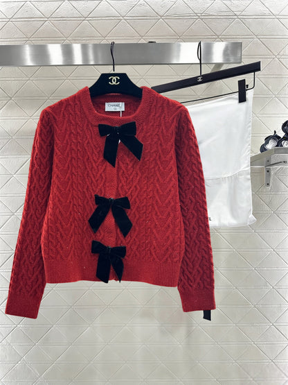 Bow-tie Knit Cardigan
