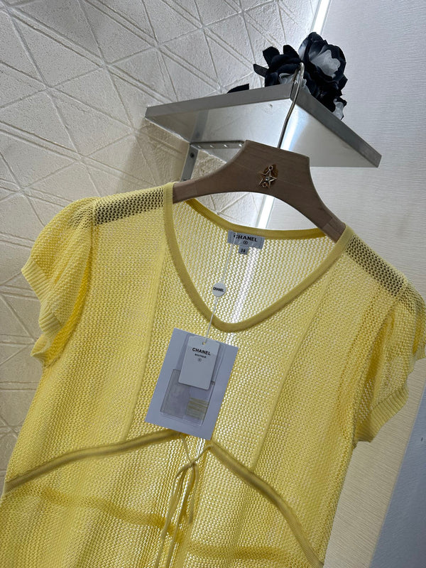 2025 new product Hollow knitted short sleeves