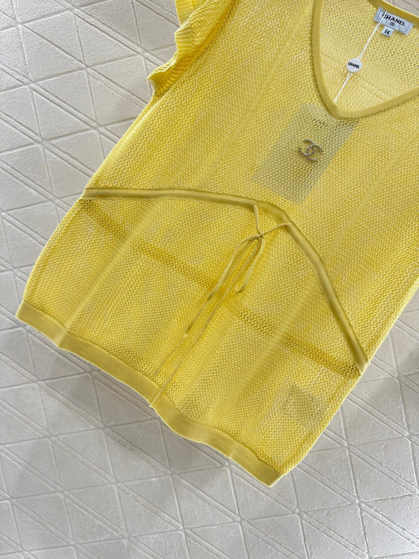 2025 new product Hollow knitted short sleeves