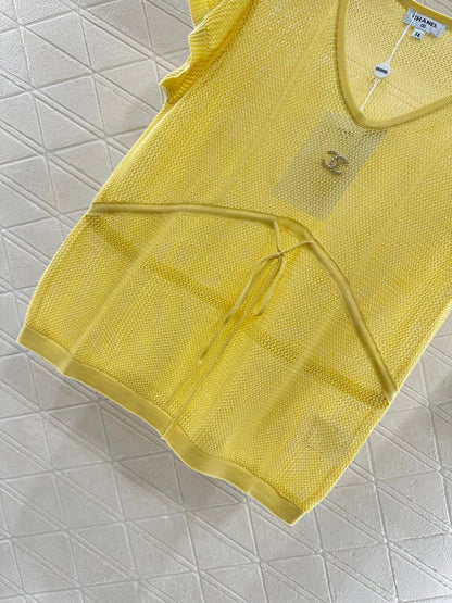 2025 new product Hollow knitted short sleeves