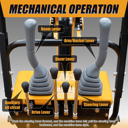 Only for Pickup MMS 1 Ton Mini Excavator with Wheels, 13.5HP Rato Engine,Mechanical Thumb Clamp,