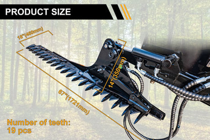 MMS 59" Hedge Lawn Mower String Trimmer Attachment for Skid Steer, Grass Cutting Machine