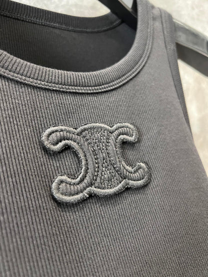 Embroidered all-match vest