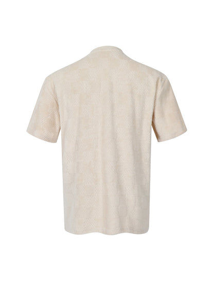 Cotton drawstring terry casual short sleeves