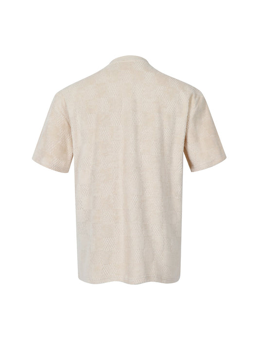 Cotton drawstring terry casual short sleeves
