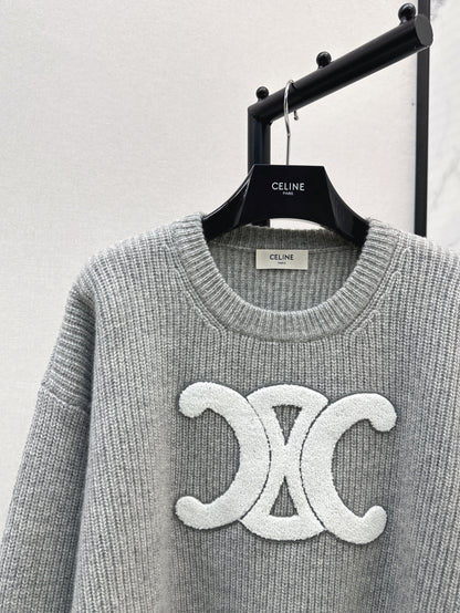 3D towel embroidered sweater