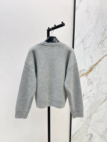 3D towel embroidered sweater